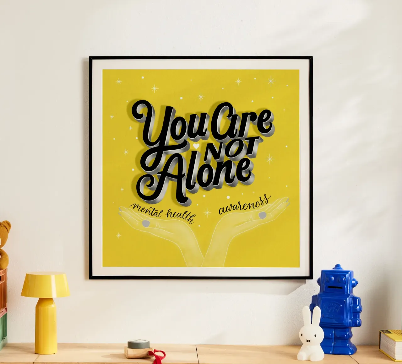 You are not alone. Mental health awareness and support. hahnemühle by CalliLetters