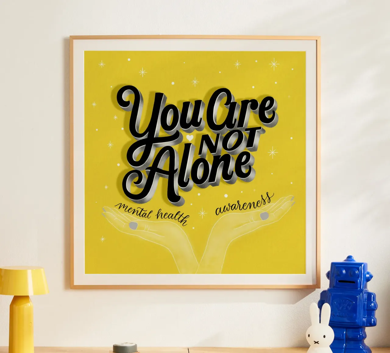 You are not alone. Mental health awareness and support. hahnemühle by CalliLetters