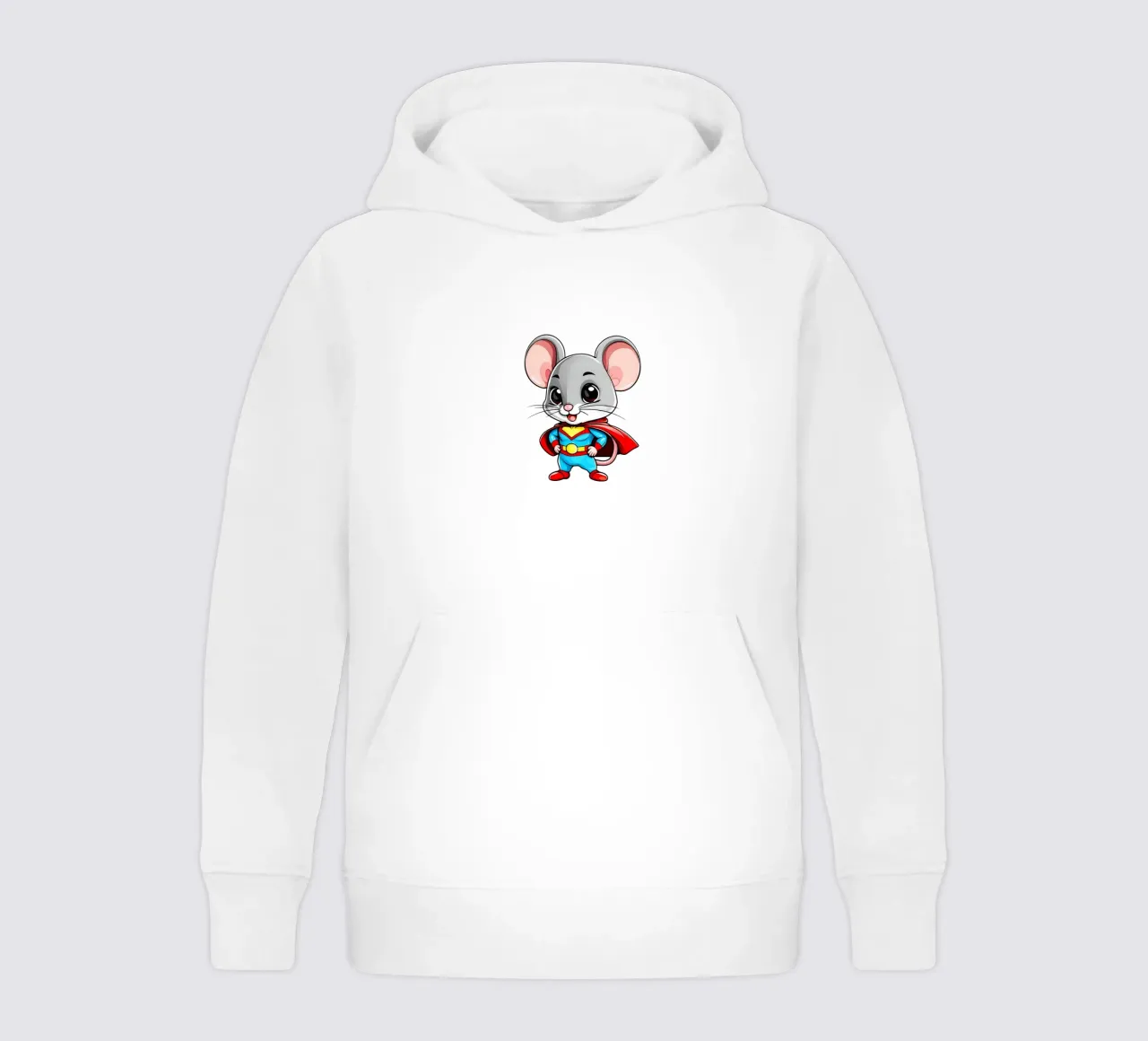 Topo, topolino come supereroe felpa bambino con cappuccio da Tierisch bunt by LK