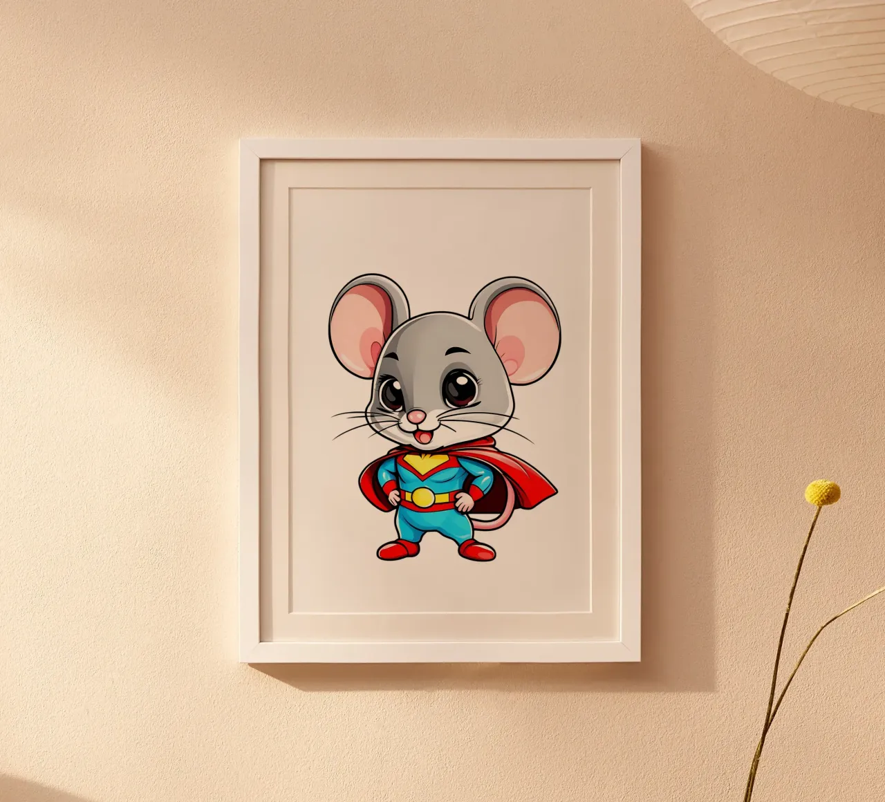 Topo, topolino come supereroe carta hahnemühle da Tierisch bunt by LK
