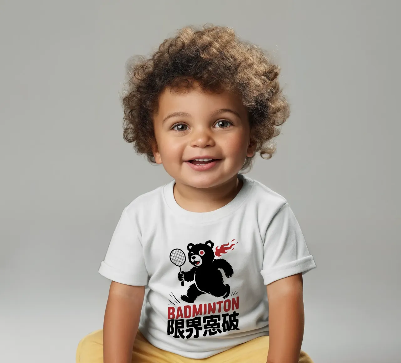 Orso giapponese di badminton - Racchetta Limit Break Kanji Sp maglietta neonato da GameDay Studio