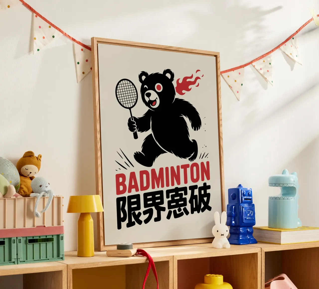 Orso giapponese di badminton - Racchetta Limit Break Kanji Sp plexiglass da GameDay Studio