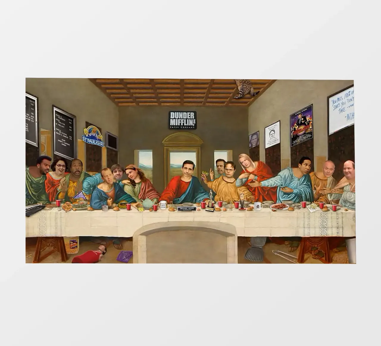 The Last Supper in the Office pellicola backlit da Attaboy Dsgn
