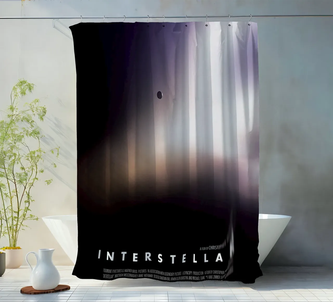 Interstellar Black Hole shower curtain by Junkie Movie 2
