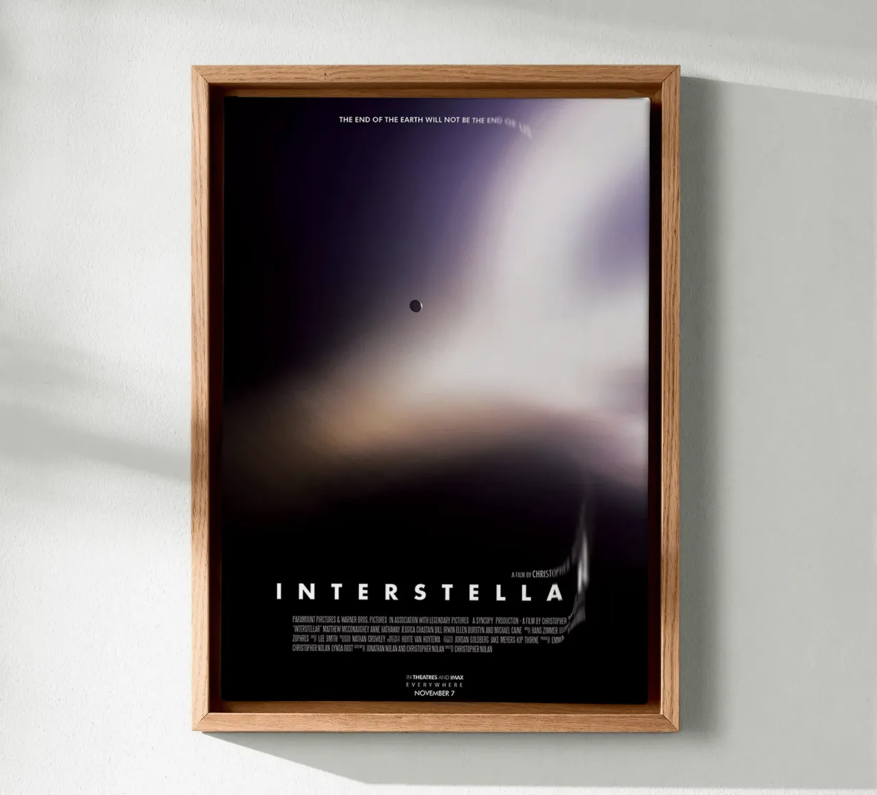 Buco nero interstellare tela con Cornice a cassetta da Junkie Movie 2