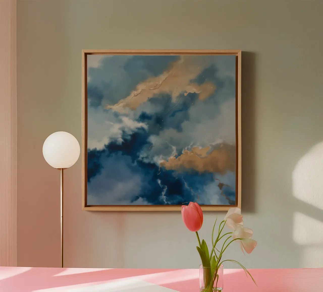 Hemelse kroon uitstraling canvas met Baklijst van Monarch Arc