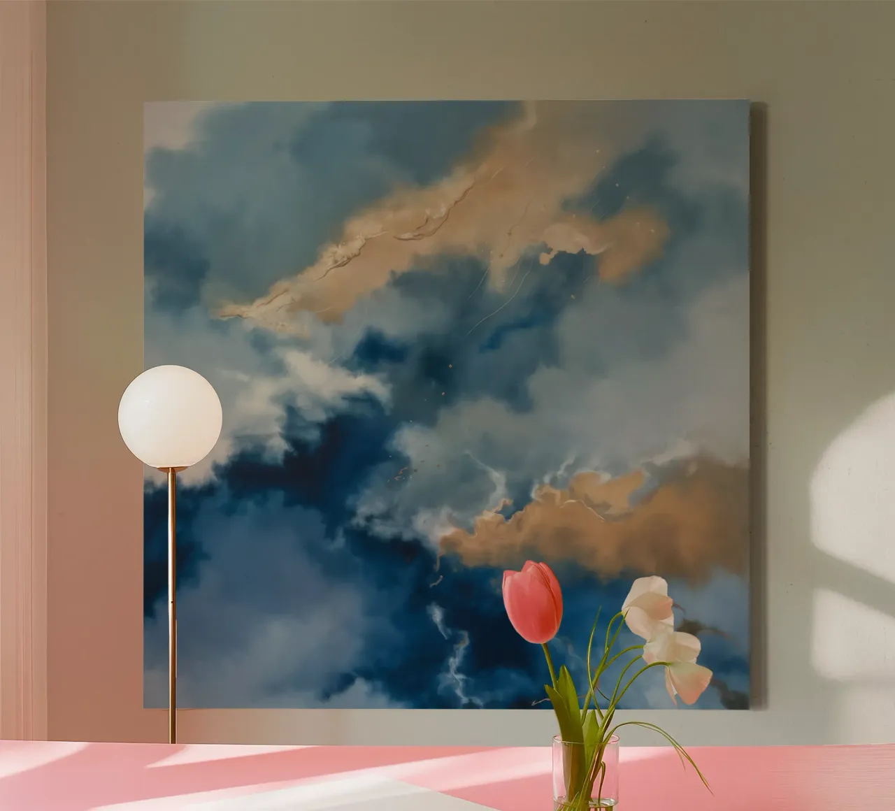 Hemelse kroon uitstraling canvas met Baklijst van Monarch Arc