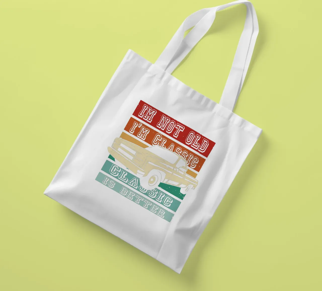 no soy viejo - soy Clásico tote bag de Gunawan Rb