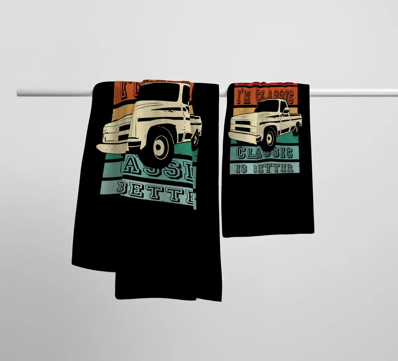 ik ben niet oud - ik ben Klassieker badhanddoek van Gunawan Rb