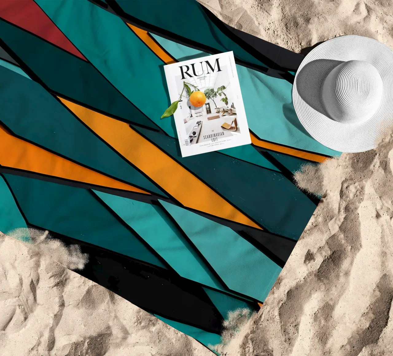 Abstrakt Schichten beach towel by kosinsart.gallery