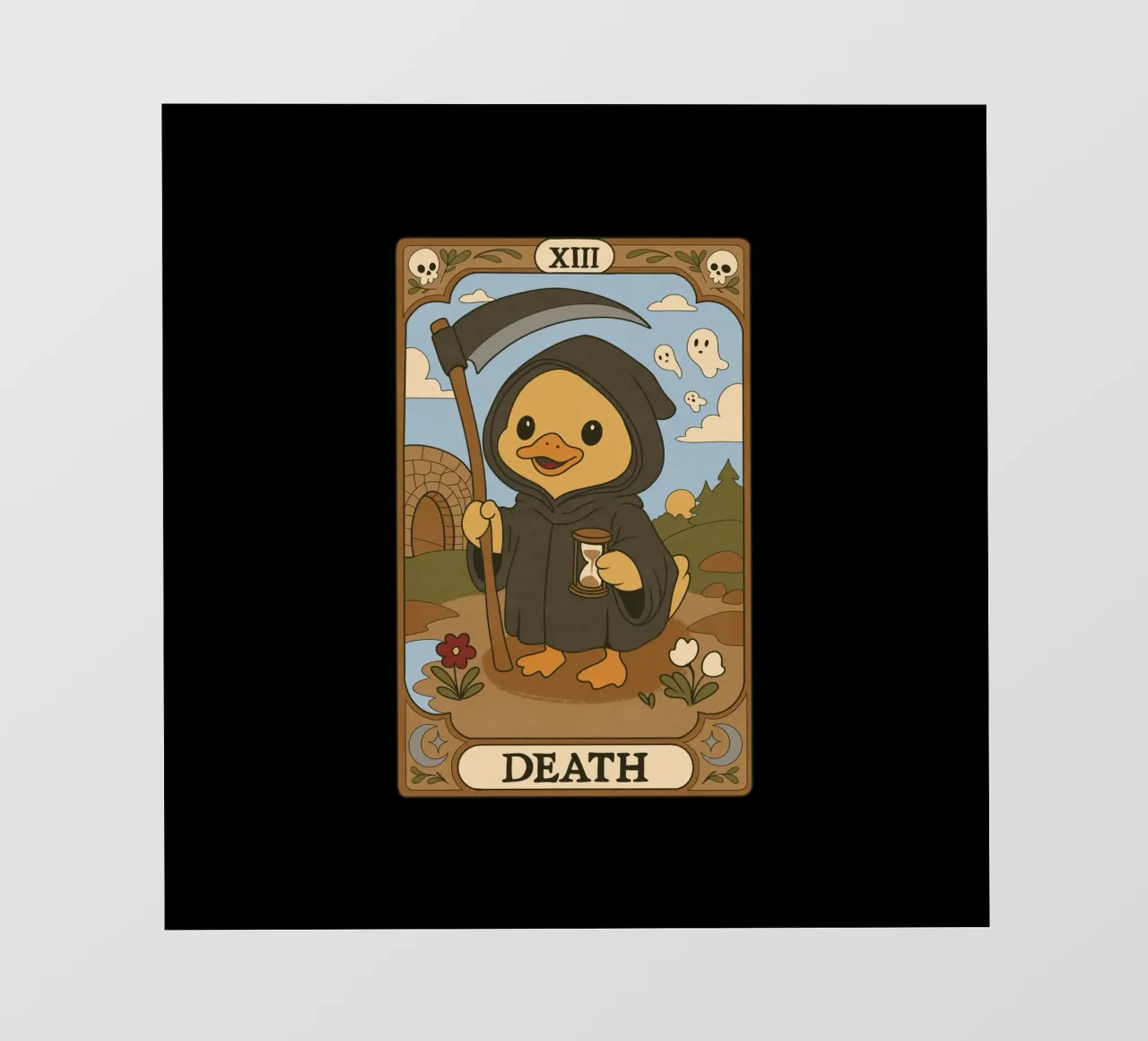 Eend Tarot - Dood fotobehang van Loobs