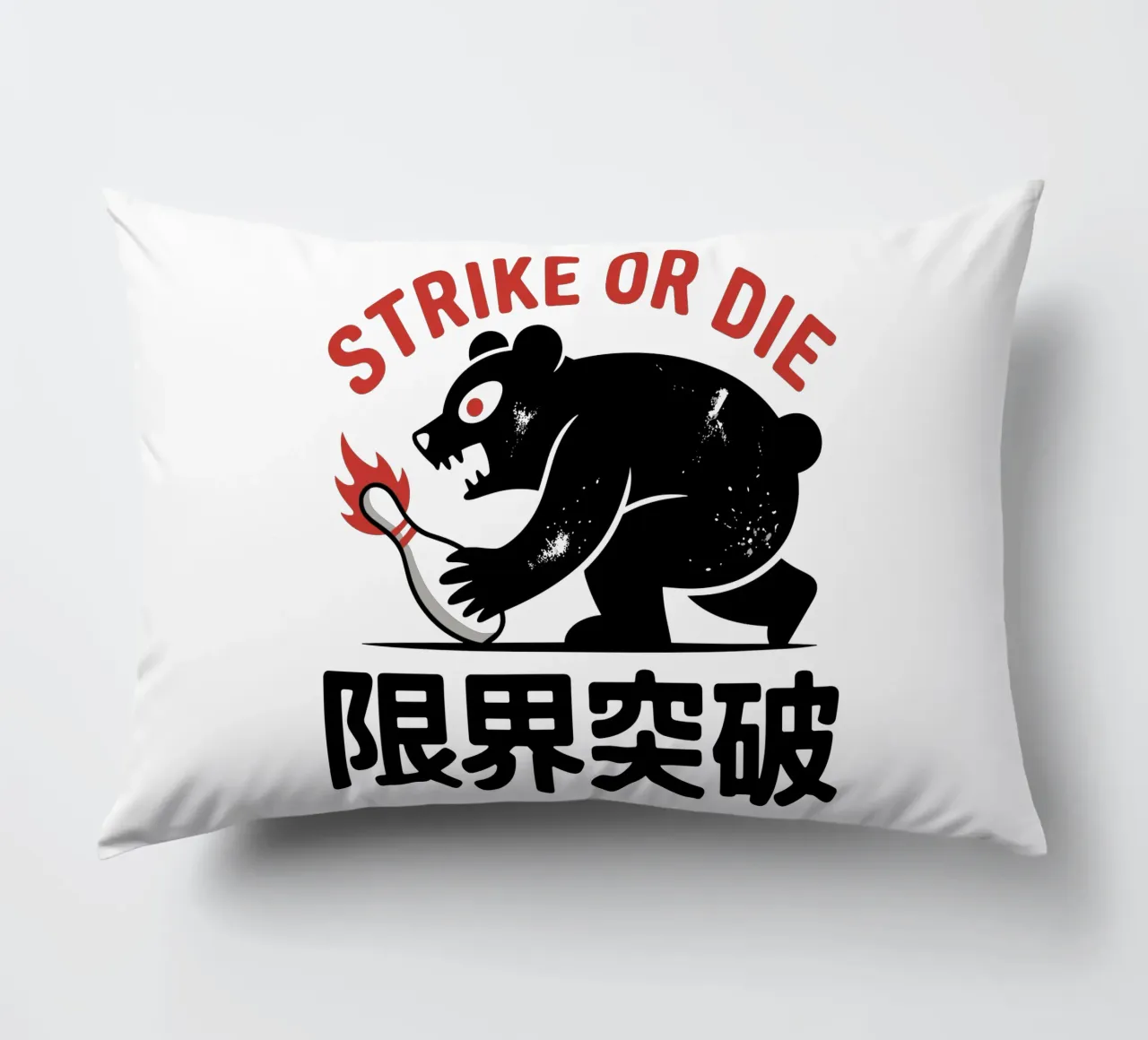 Orso da bowling giapponese - Limit Break Kanji Strike Art cuscino da GameDay Studio