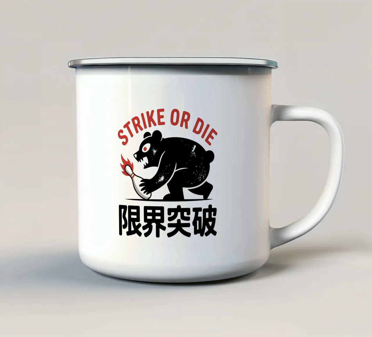 Orso da bowling giapponese - Limit Break Kanji Strike Art tazza in smalto da GameDay Studio