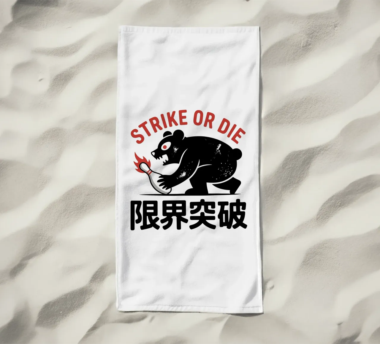 Orso da bowling giapponese - Limit Break Kanji Strike Art telo mare da GameDay Studio
