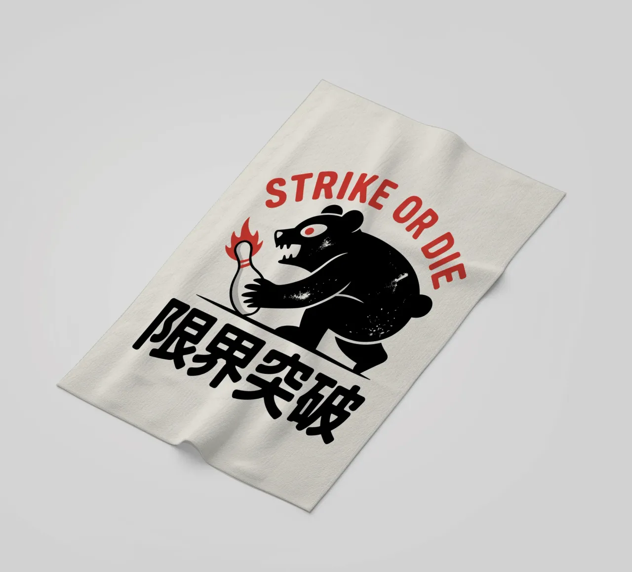 Orso da bowling giapponese - Limit Break Kanji Strike Art telo mare da GameDay Studio
