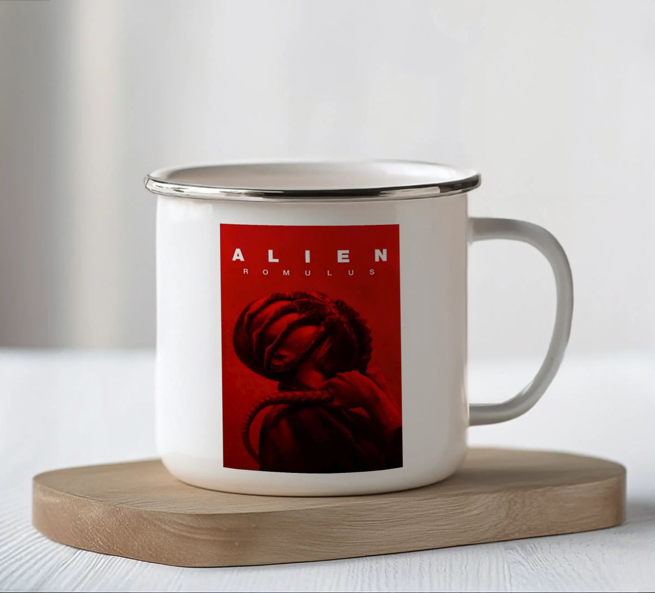 Romolo alieno tazza in smalto da Junkie Movie 2