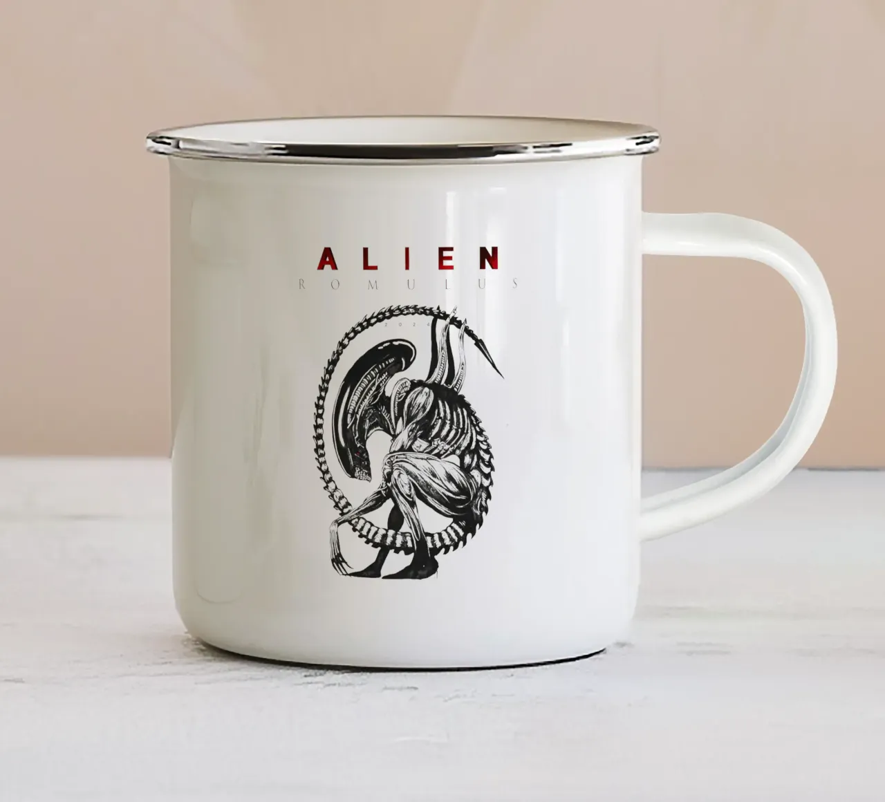 Alieno Romulus Xenomorfo tazza in smalto da Junkie Movie 2