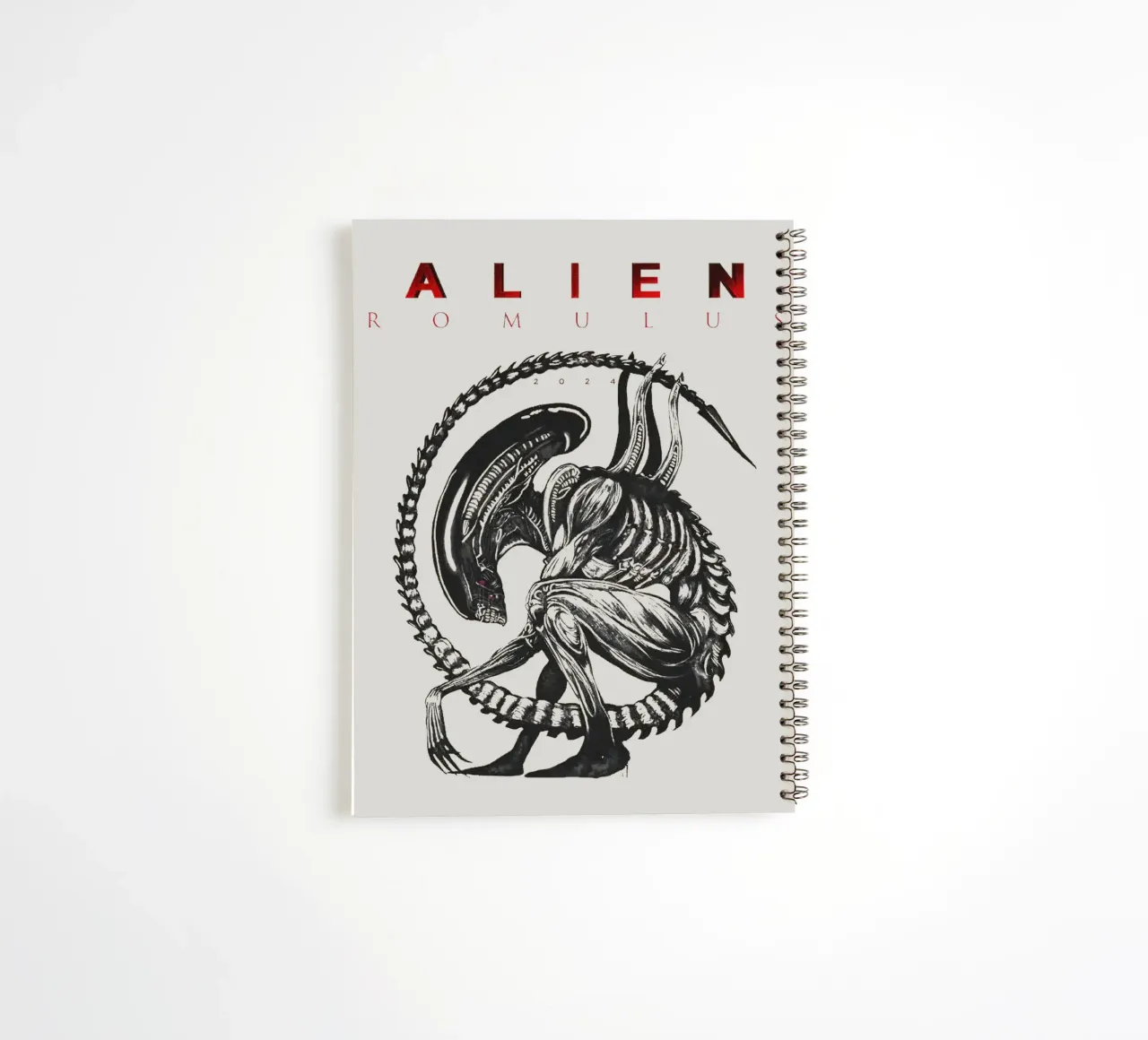 Alien Romulus Xenomorph spiral notebook by Junkie Movie 2