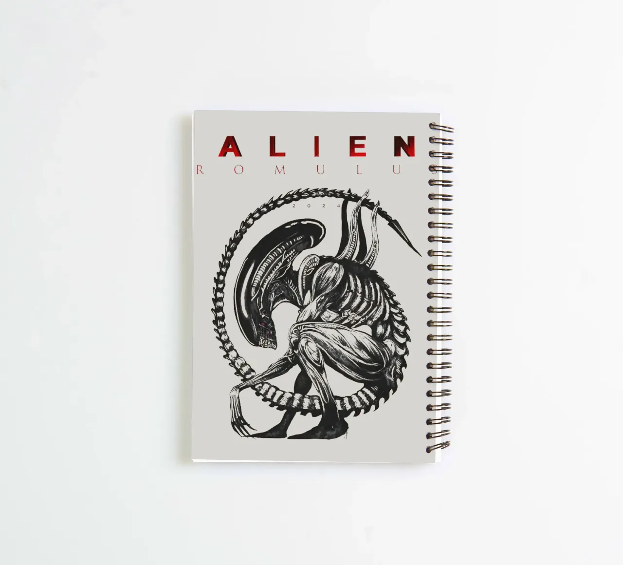 Alien Romulus Xenomorph spiral notebook by Junkie Movie 2