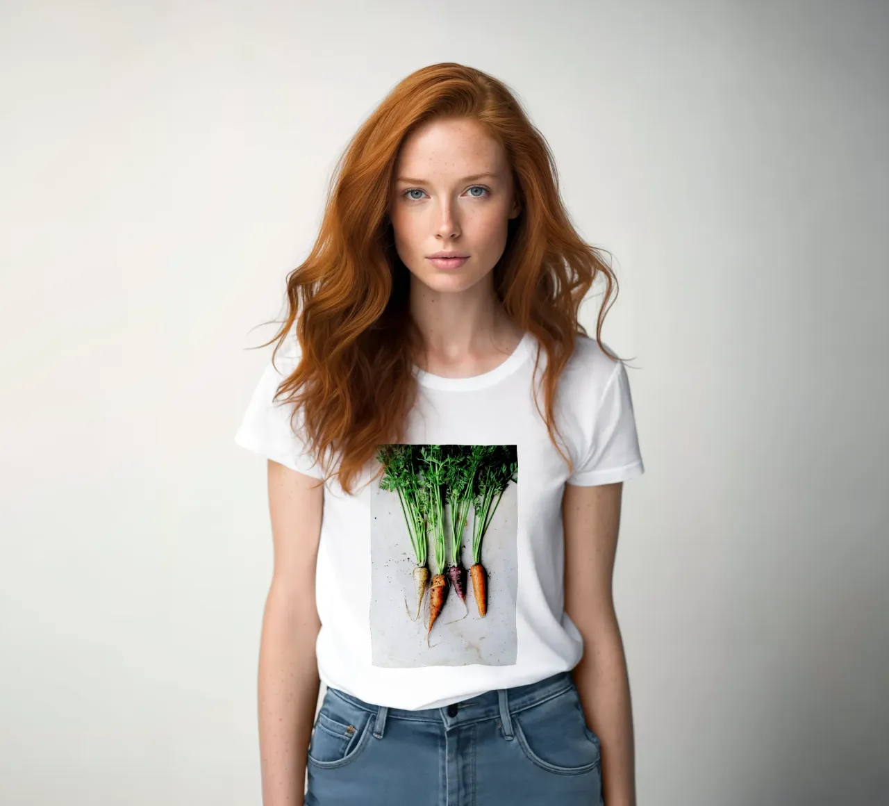 Karotten Frisch Geerntet women's fitted t-shirt by Eat this