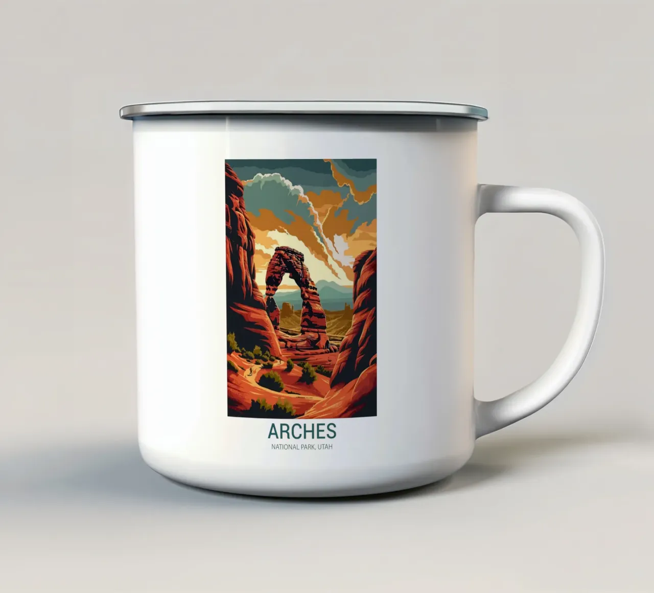 Parco nazionale di Arches, Utah tazza in smalto da Wanderlust Vibes