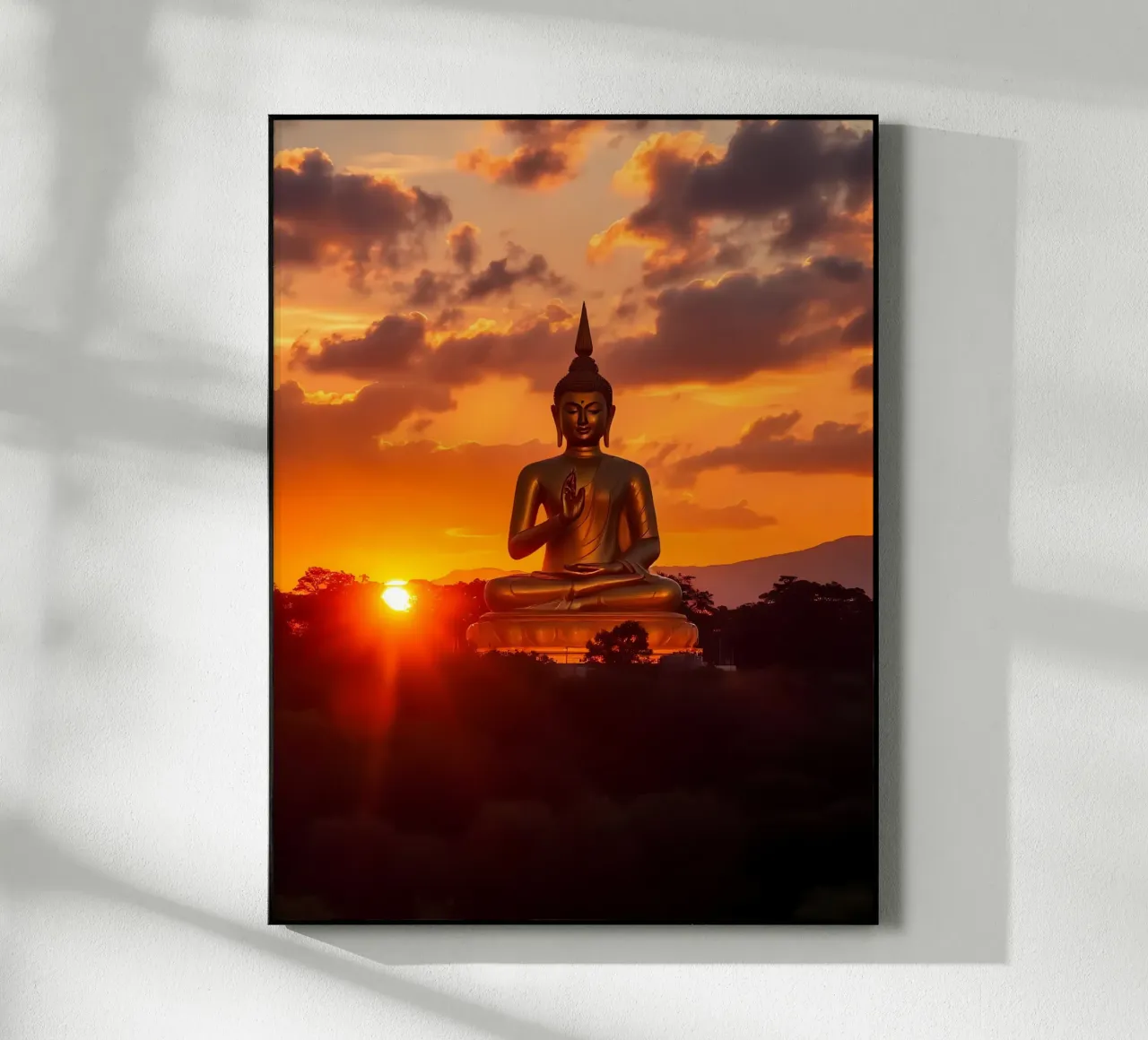 Buddha Goldene Stunde plexiglass da kosinsart.gallery
