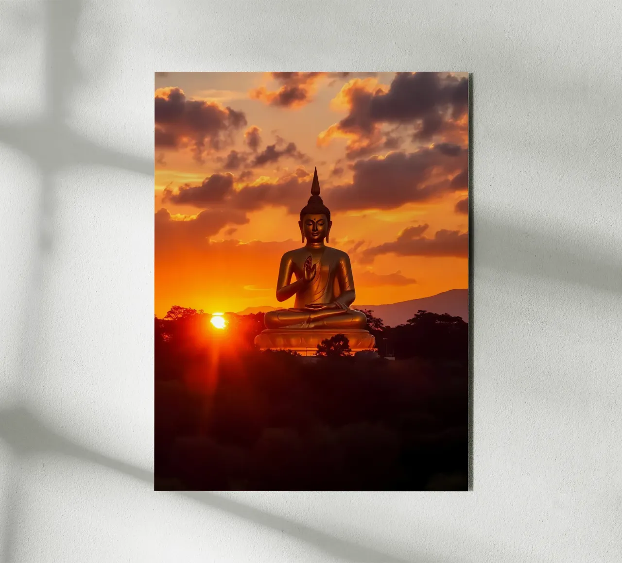 Buddha Goldene Stunde alluminio dibond da kosinsart.gallery