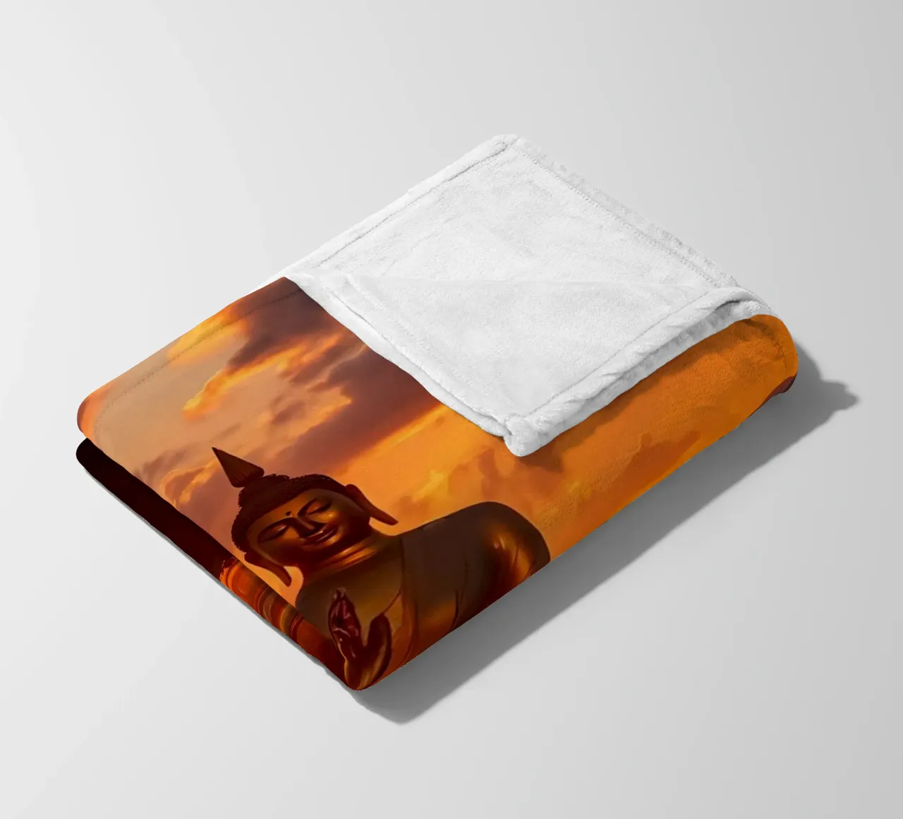 Buddha Goldene Stunde coperta in pile da kosinsart.gallery
