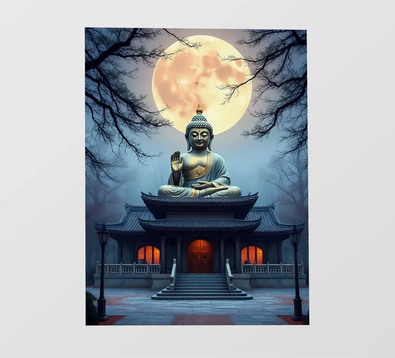 Buddha im Mondlicht pellicola backlit da kosinsart.gallery