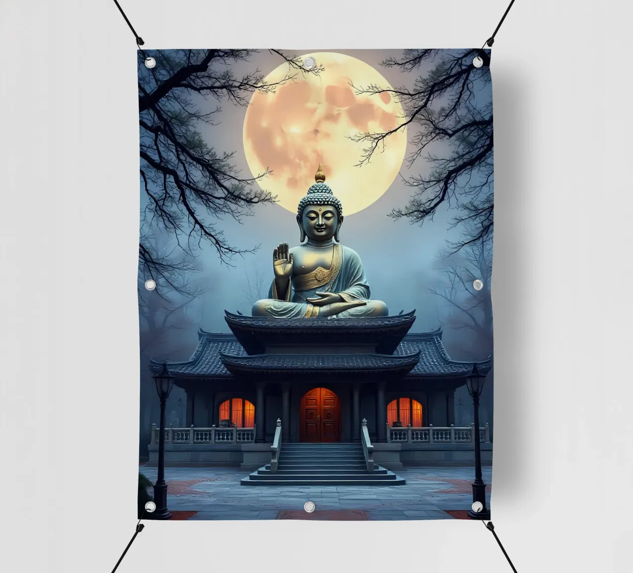 Buddha im Mondlicht telo in pvc da kosinsart.gallery