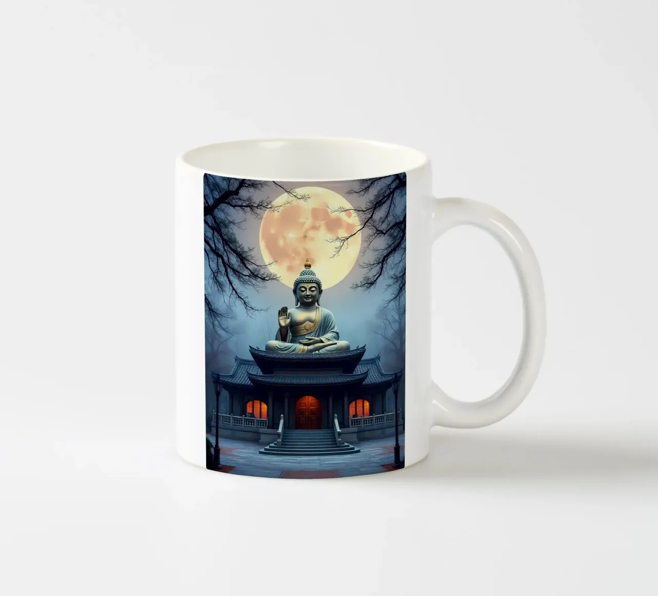 Buddha im Mondlicht taza de cerámica de kosinsart.gallery