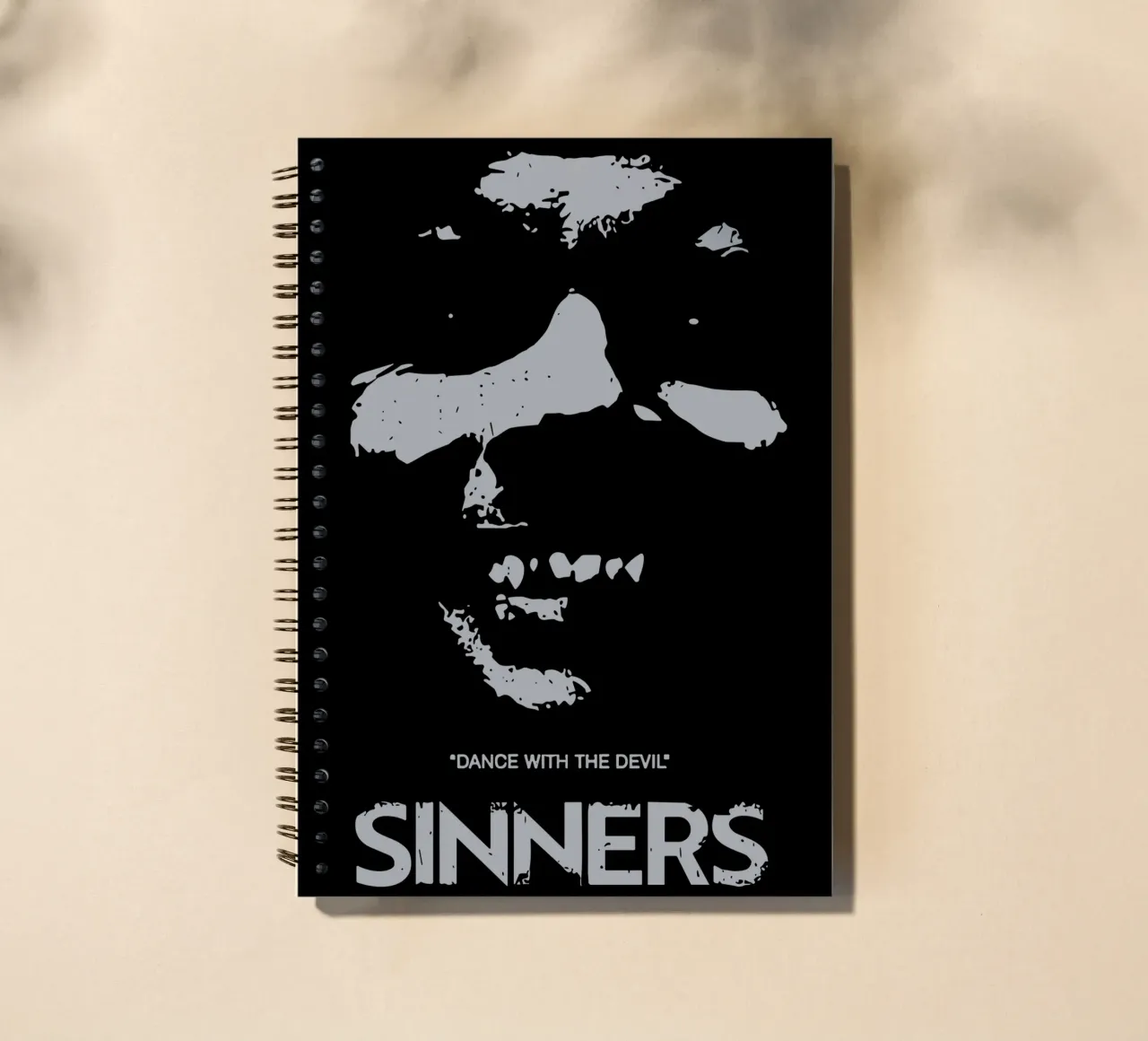 Sinners Dance with the Devil Face spiral notebook by Junkie Movie 2