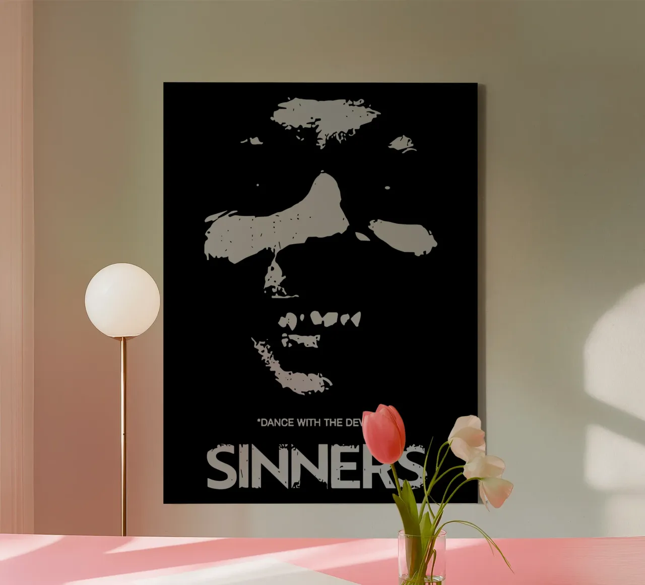 Sinners Dance with the Devil Face canvas with Floater frame by Junkie Movie 2