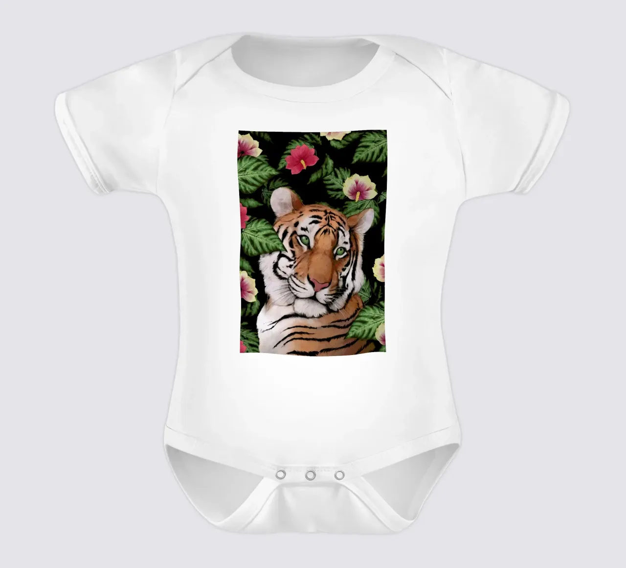Serene Tiger body neonato maniche corte da Laura Graves