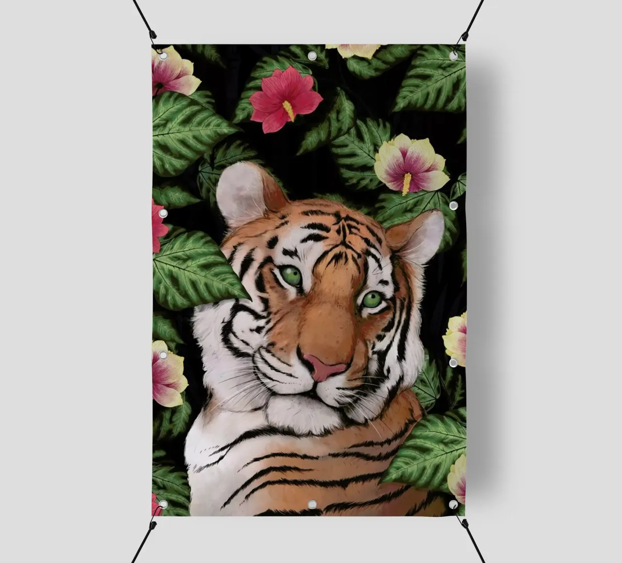 Serene Tiger telo in pvc da Laura Graves