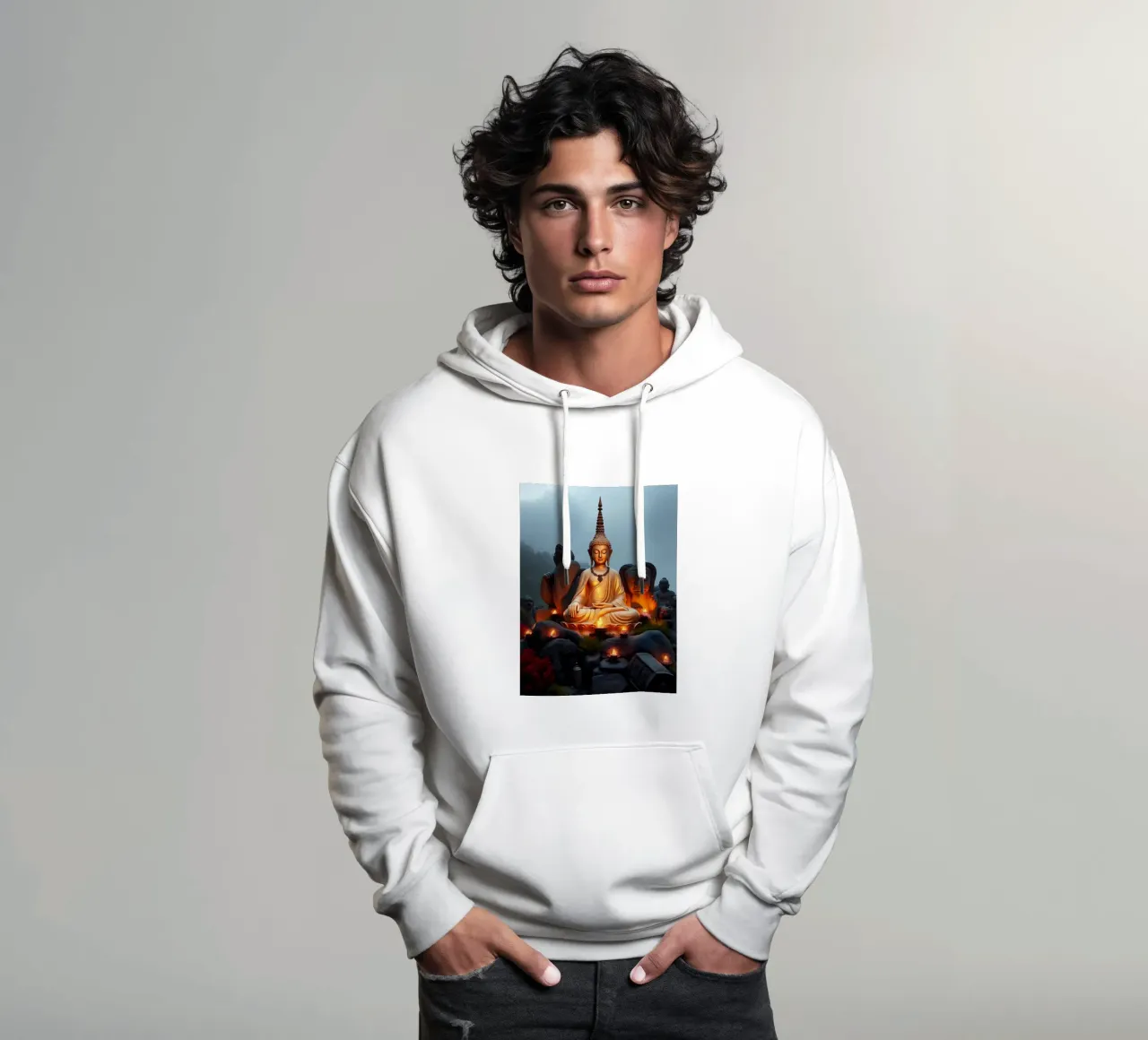 Buddha felpa con cappuccio da kosinsart.gallery