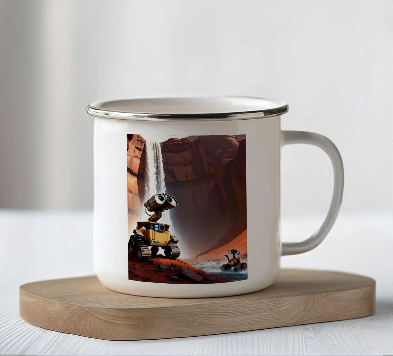 Wasserfall auf dem Mars tazza in smalto da kosinsart.gallery