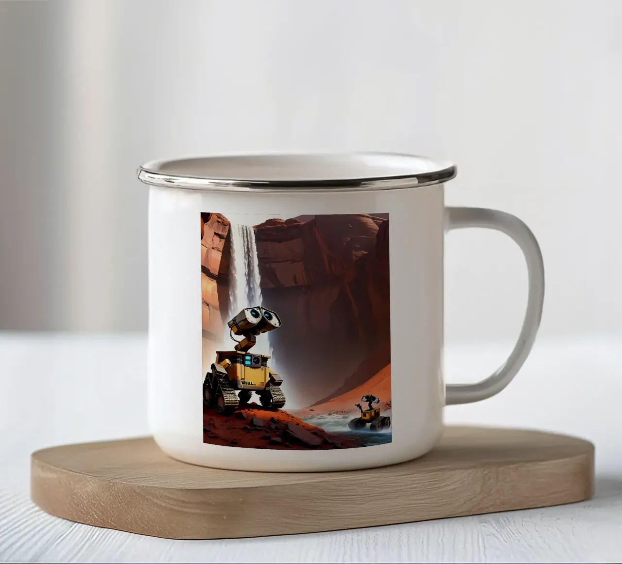 Wasserfall auf dem Mars taza de esmalte de kosinsart.gallery