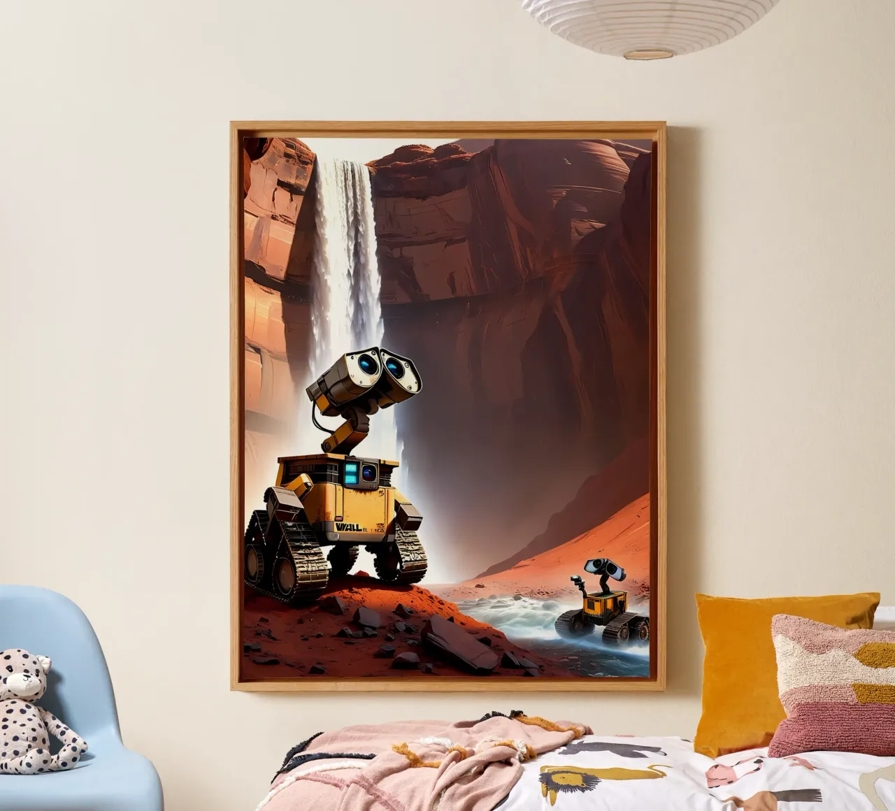 Wasserfall auf dem Mars canvas met Baklijst van kosinsart.gallery