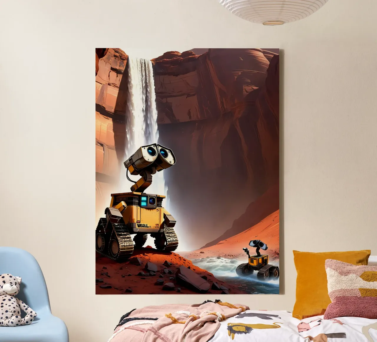 Wasserfall auf dem Mars canvas met Baklijst van kosinsart.gallery