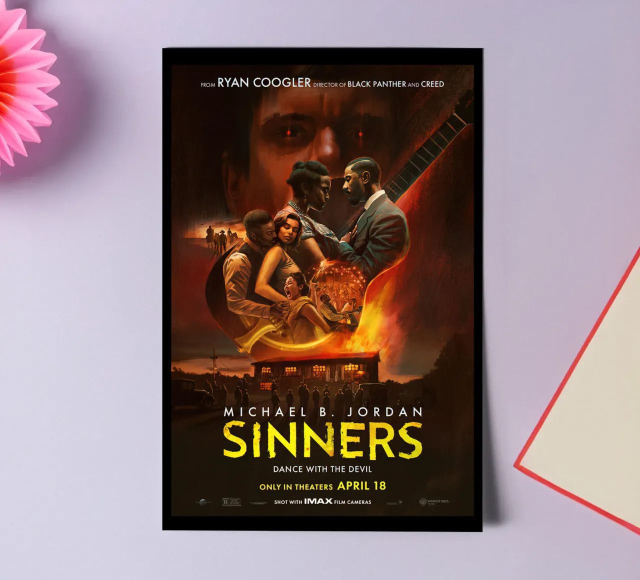 Sinners Fire Guitar sticker sheet by Junkie Movie 2