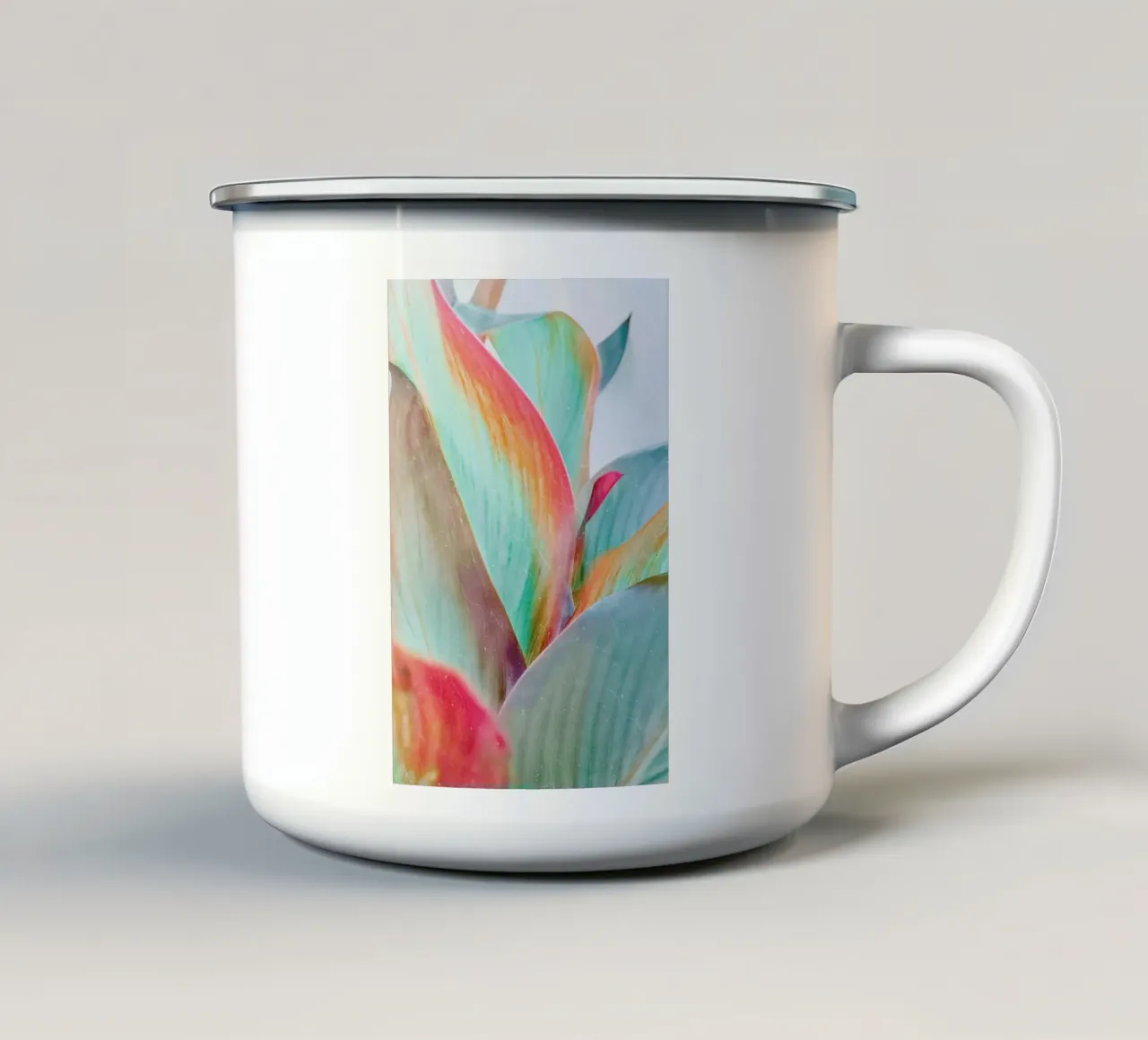 Pastel Leaves tazza in smalto da cafelab