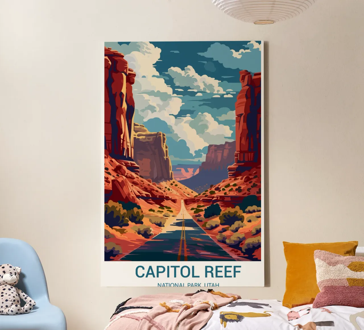 Capitol Reef National Park, Utah, VS canvas met Baklijst van Wanderlust Vibes