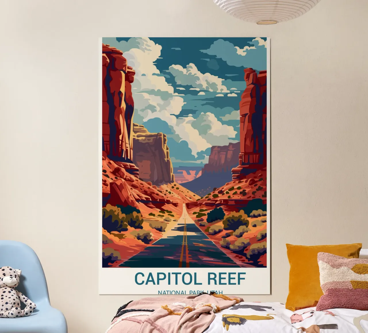 Parco nazionale di Capitol Reef, Utah, USA poster con telaio in plastica da Wanderlust Vibes