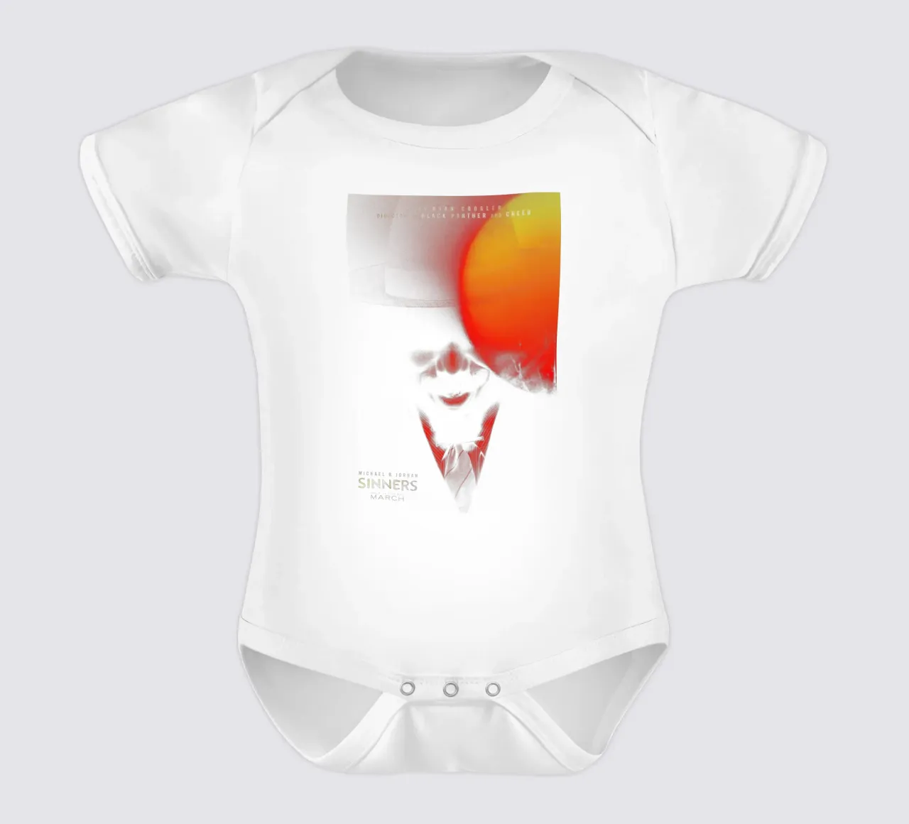 Sinners Smile short-sleeve baby romper by Junkie Movie 2