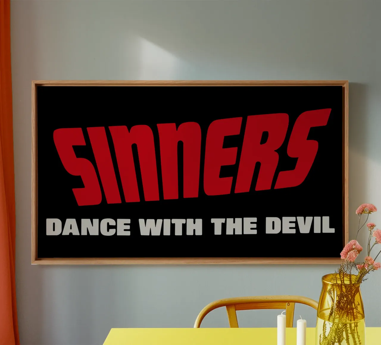 Sinners Dance with the Devil canvas with Floater frame by Junkie Movie 2
