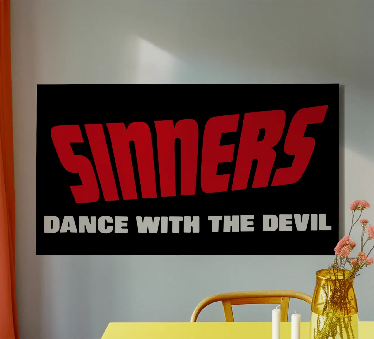 Sinners Dance with the Devil canvas with Floater frame by Junkie Movie 2