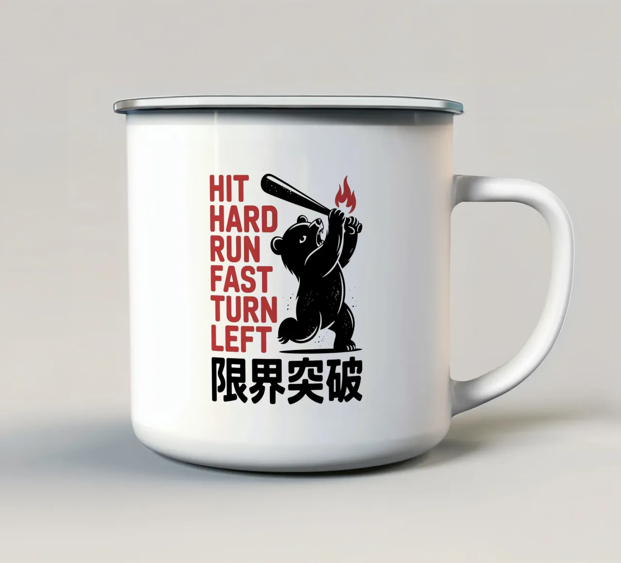 Orso giapponese da baseball - Limit Break Kanji Bat Swing tazza in smalto da GameDay Studio