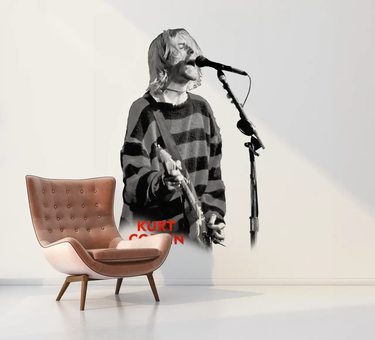 Kurt Cobain fotobehang van Theidolastore