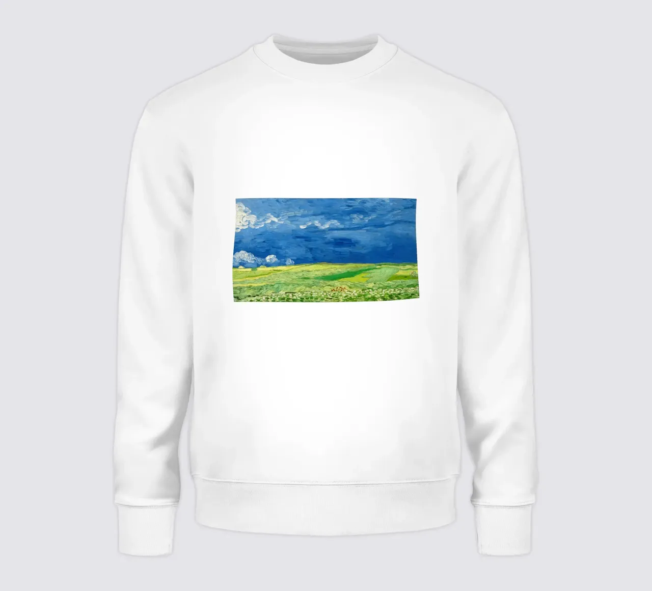 Vincent van Gogh’s Wheatfield Under Thunderclouds (1890) sweatshirt by Venus Art